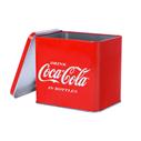 Coca-Cola saklama Kutusu´yla mutfağına renk katacaksın!  Ürün Detay: 13x10 cm ebatlarında kare metal saklama kutusu