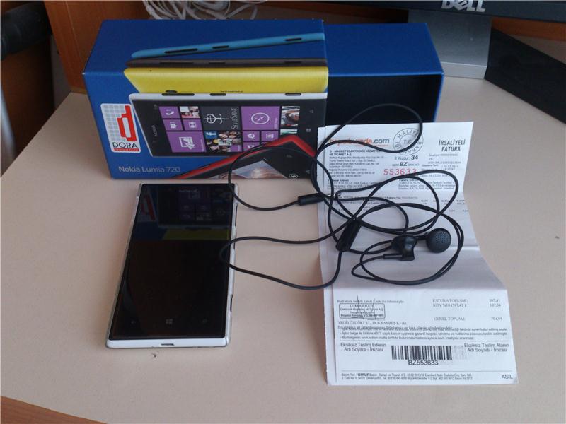 Lumia 720 takaslı garantili faturalı kutulu
