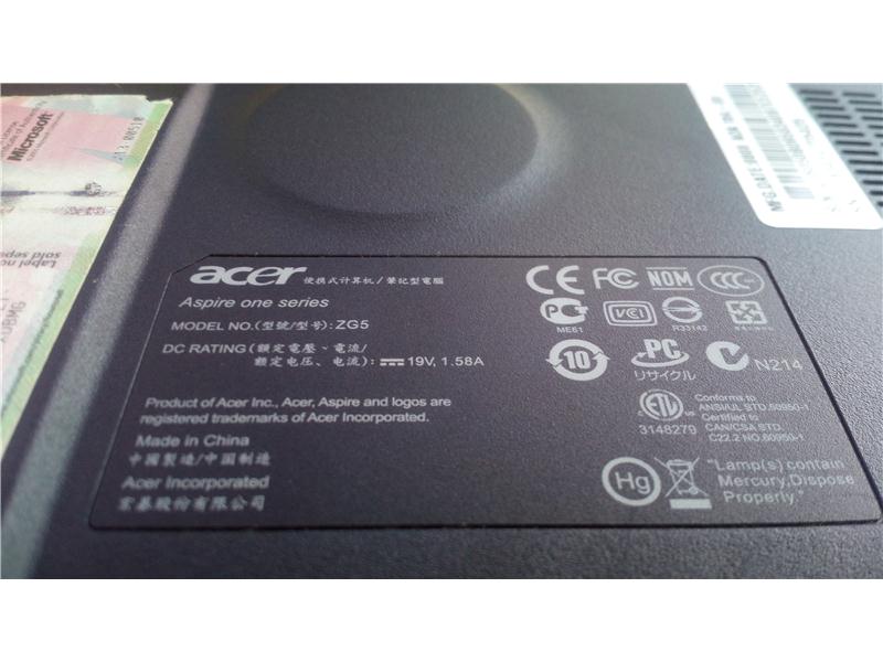 Acer Aspire One ZG5