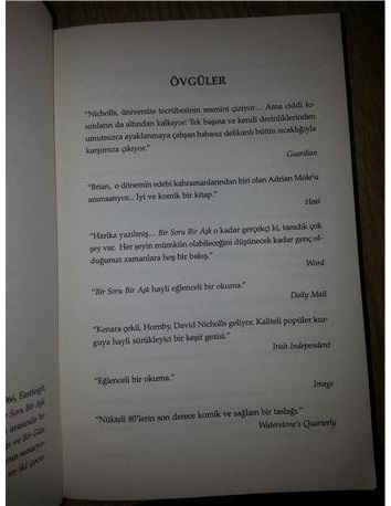 David Nicholls - Bir Soru Bir Aşk