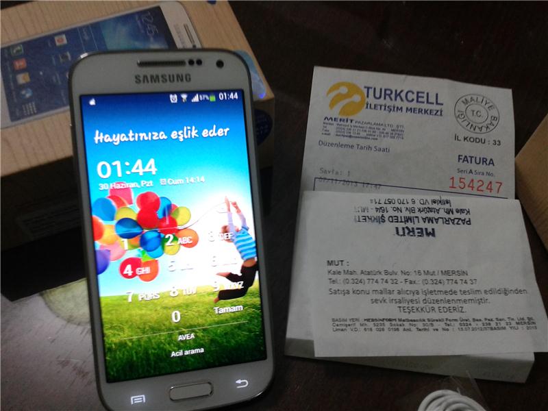 16 AY GARANTİSİ OLAN SAMSUNG S4 MİNİ SIFIR DAN HİÇ BİR FARKI YOK...