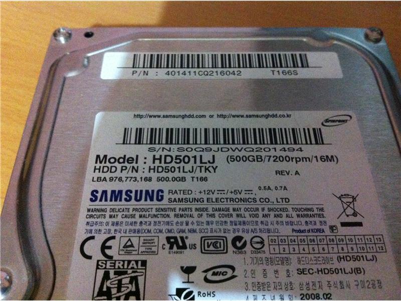 SAMSUNG HD501LJ 500 GB SORUNSUZ HARD DİSK