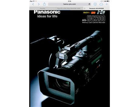 Panasonic ag-hvx203 pro kamera 128gb p2 kartla