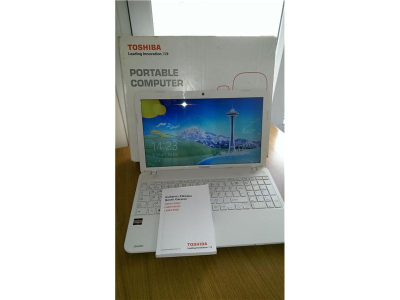 Toshiba Satellite c855d-12d   15"ekran 4gbram 500gb hdd beyaz 