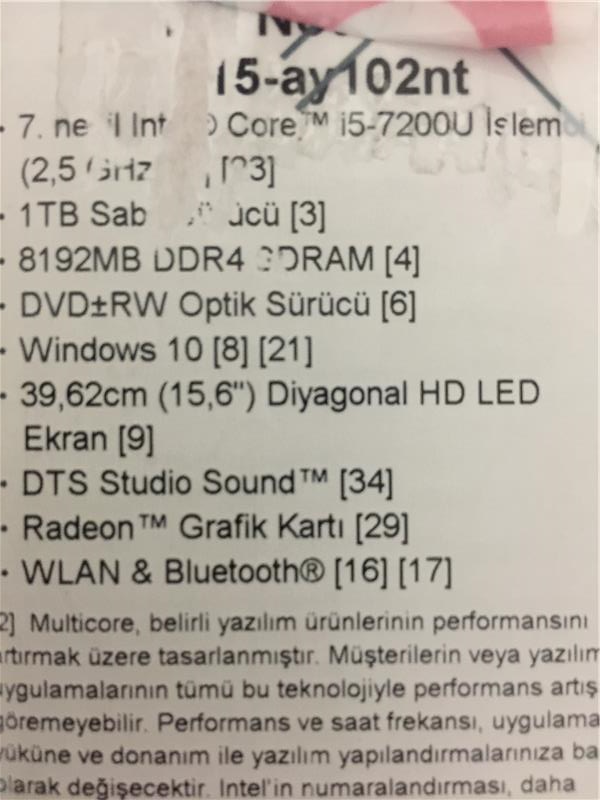 18 aylık garantili i5 işlemcili laptop takas fotoğraf makinası 