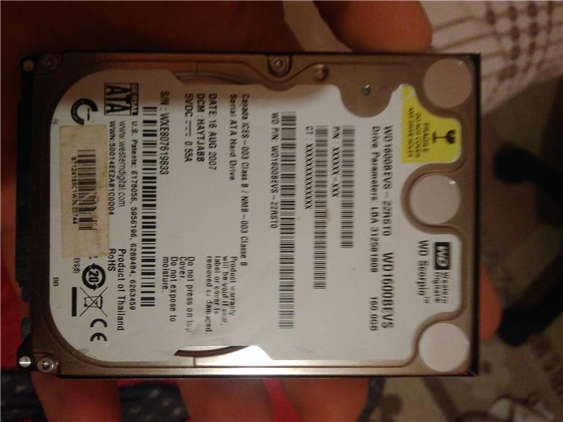 160 GB hard disk