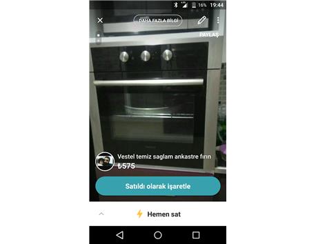 Ankastre fırın Vestel markalı