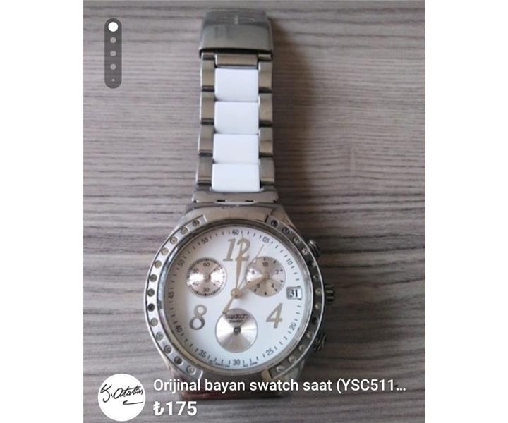 Orijinal bayan swatch saat sıfırı 900 TL 