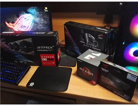 ASUS ROG STRIX ANAKART ROG STRIX RX580 RYZEN5 2600 OYUNCU VE YAYINCI BILGISAYARI AZ KULLANILDI