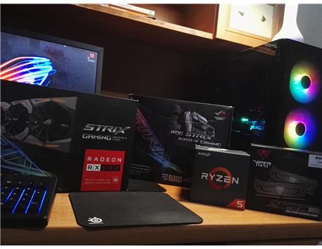 ASUS ROG STRIX ANAKART ROG STRIX RX580 RYZEN5 2600 OYUNCU VE YAYINCI BILGISAYARI AZ KULLANILDI