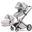 3 In 1 Leather Warm Mother Stroller High Landscape Folding Chair With 360 Degree Rotation Luxury Pram Bassinet