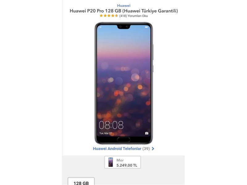 HUAWEİ P20 PRO 128GB 