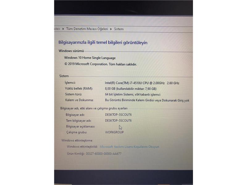 CANAVAR LAPTOP (MASAÜSTÜ İLE TAKASLI)