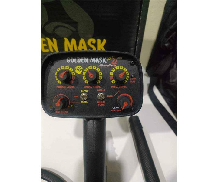 GOLDEN MASK PRO 4 18 KHZ DEDEKTÖR 23*25cm BAŞLIKLI arazi görmemiş çizik yok