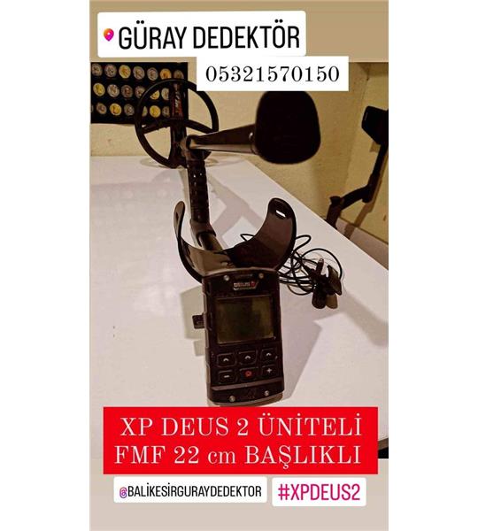 XP DEUS 2 ÜNİTELİ 2nci el FMF 22 CM BAŞLIKLI MULTİ FREKANS DEDEKTÖR