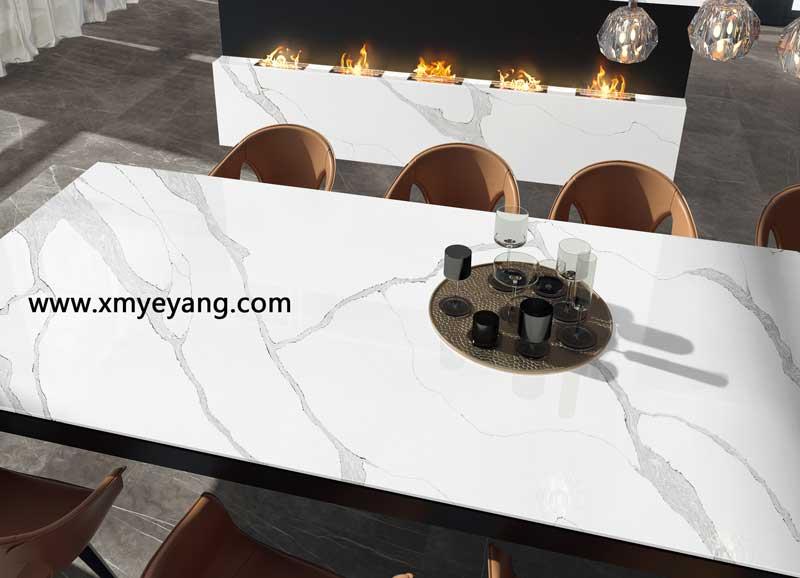 Artificial Marble White Quartz Slabs 