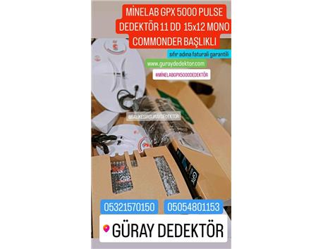 MİNELAB GPX 5000 PULSE DEDEKTÖR 11 DD 15X12 MONO COMMONDER BAŞLIKLI