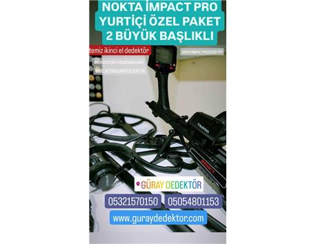 NOKTA İMPACT PRO YURTİÇİ ÖZEL BAŞLIKLI 2 büyük başlıklı DEDEKTÖR