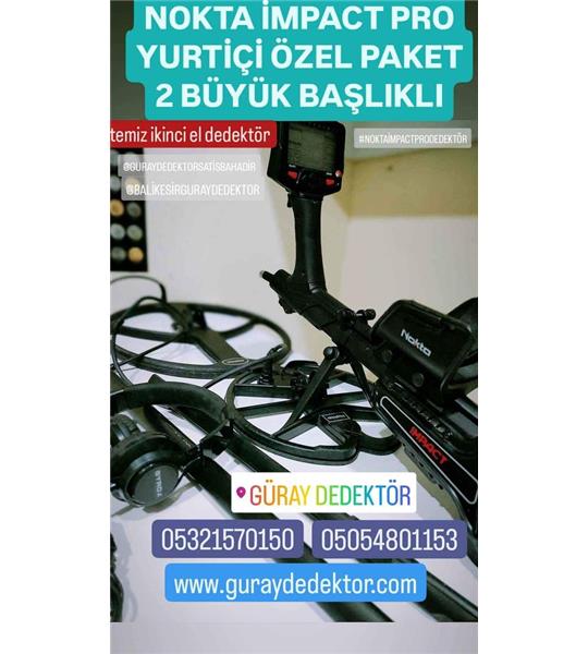 NOKTA İMPACT PRO YURTİÇİ ÖZEL BAŞLIKLI 2 büyük başlıklı DEDEKTÖR