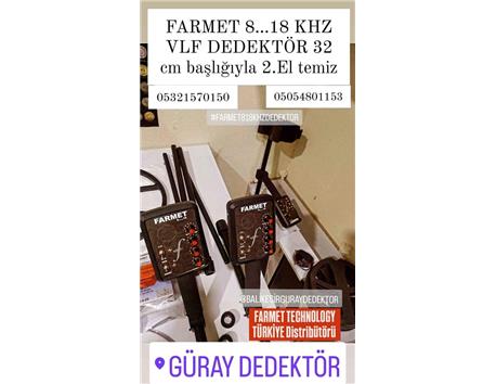 *FARMET 8-18 KHZ VLF DEDEKTÖR TEMİZ 2.NCİ EL* 32.5 DD cm ÖZEL BAŞLIKLI #altınahassas #stabil #derin #hafif