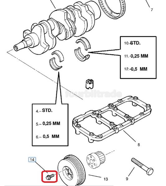 Opel M8x18 GERGİ RULMAN CİVATASI 11093601 2005201