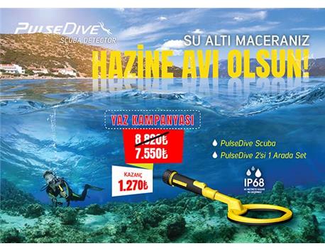 NOKTA PULSE DİVE SCUBA 20 CM SUALTI DEDEKTÖR ve NOKTA PULSE DİVE 2Sİ1 ARADA SET SUALTI DEDEKTÖRLERDE İNDİRİM KAMPANYA