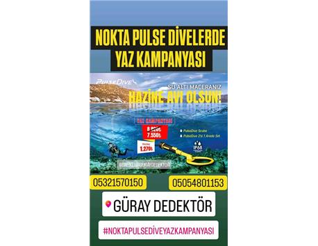 NOKTA PULSE DİVE SCUBA 20 CM SUALTI DEDEKTÖR ve NOKTA PULSE DİVE 2Sİ1 ARADA SET SUALTI DEDEKTÖRLERDE İNDİRİM KAMPANYA