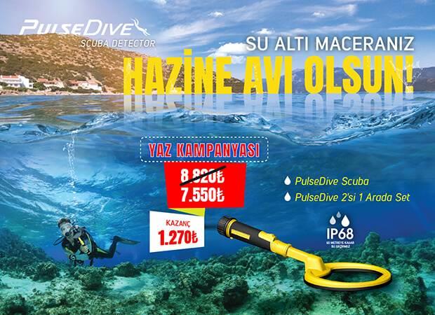 NOKTA PULSE DİVE SCUBA 20 CM SUALTI DEDEKTÖR ve NOKTA PULSE DİVE 2Sİ1 ARADA SET SUALTI DEDEKTÖRLERDE İNDİRİM KAMPANYA