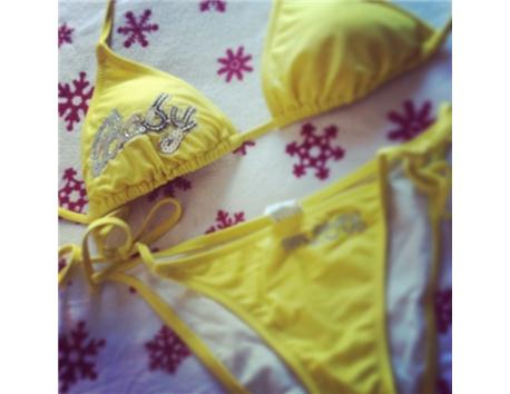 25 tl 36 beden sarı bikini