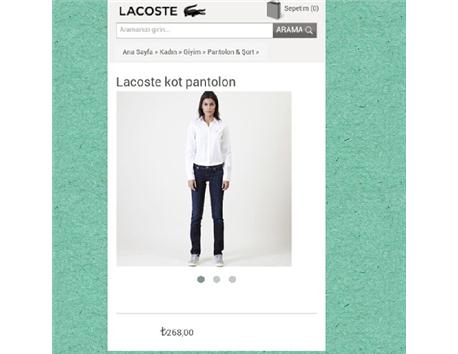 Orjinal Lacoste koyu kot pantolon Gördügünüz üzere 268 TL. Halam lacoste´da çalıştığı için bana daha ucuza geldi ben size hiç yok gibi veriyorum. isteyene ayrıntılı fotoğraf atabilirim. 30 TL